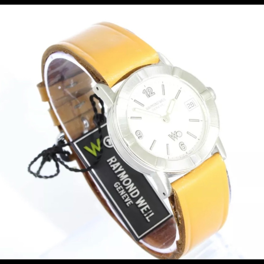 NWT Raymond Weil W1 3000/3001 Swiss Ladies Below $795.00 Retail Orange& 2+ Bands